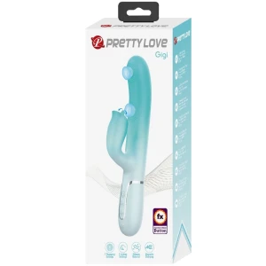 PRETTY LOVE - GIGI WIELOFUNKCYJNY WIBRATOR KRÃLIK AQUA GREEN